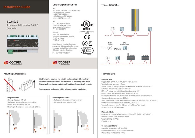 Cooper SCMD4 User manual