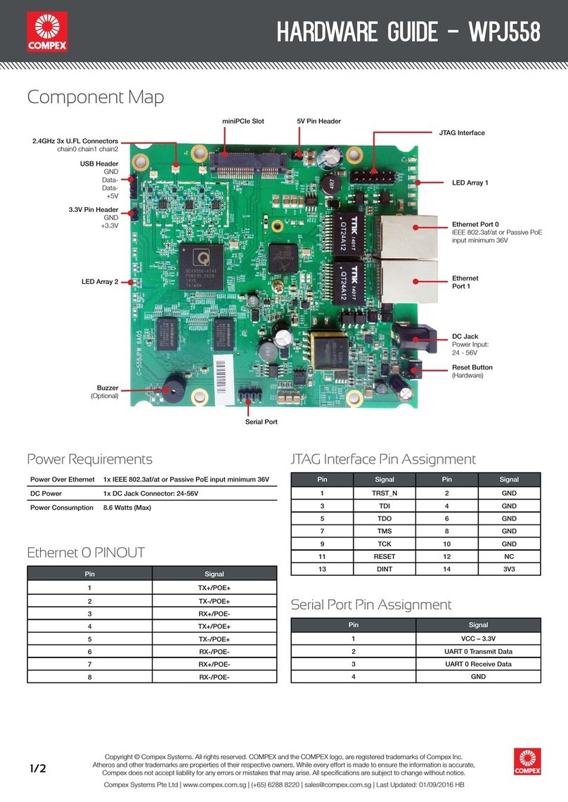 Compex WPJ558 Installation instructions