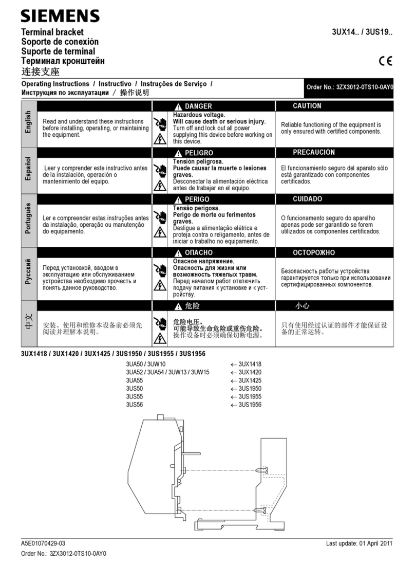 Siemens 3UX14 Series operating instructions