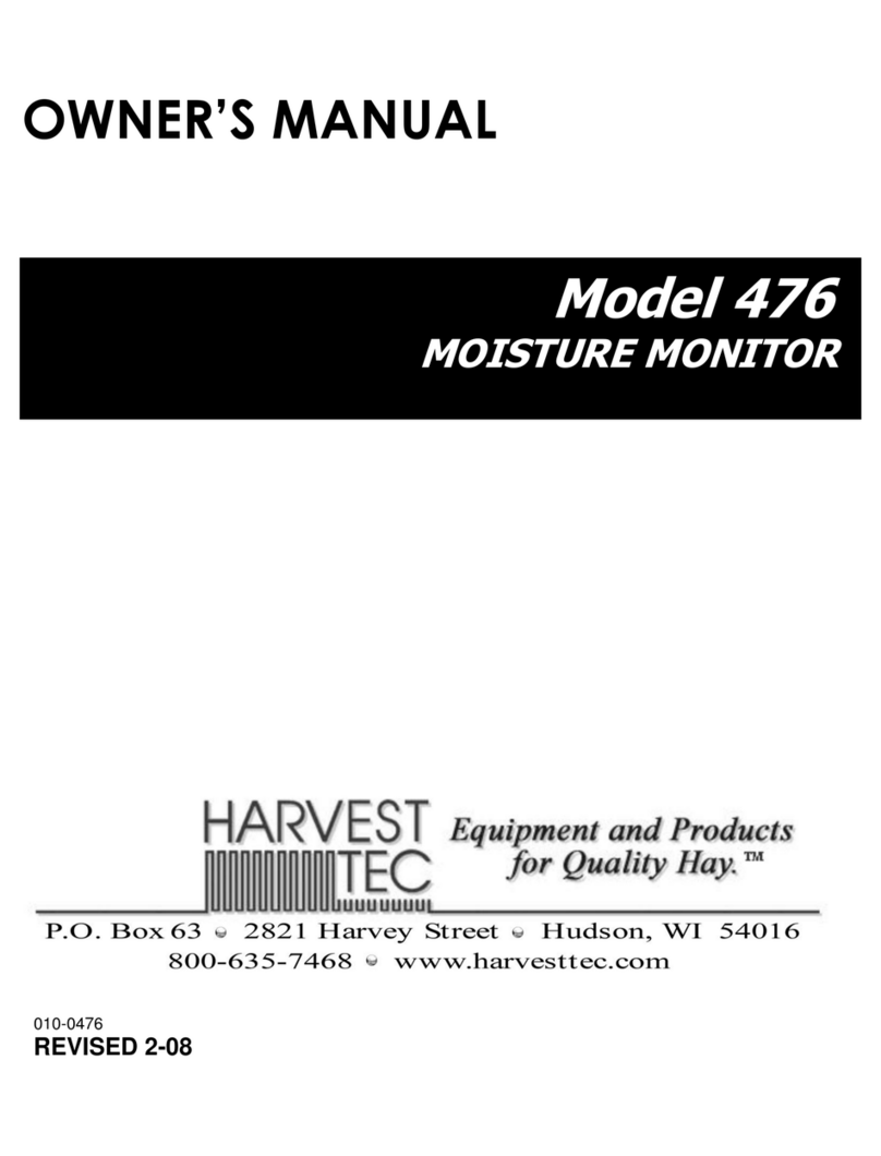 Harvest TEC 476 User manual