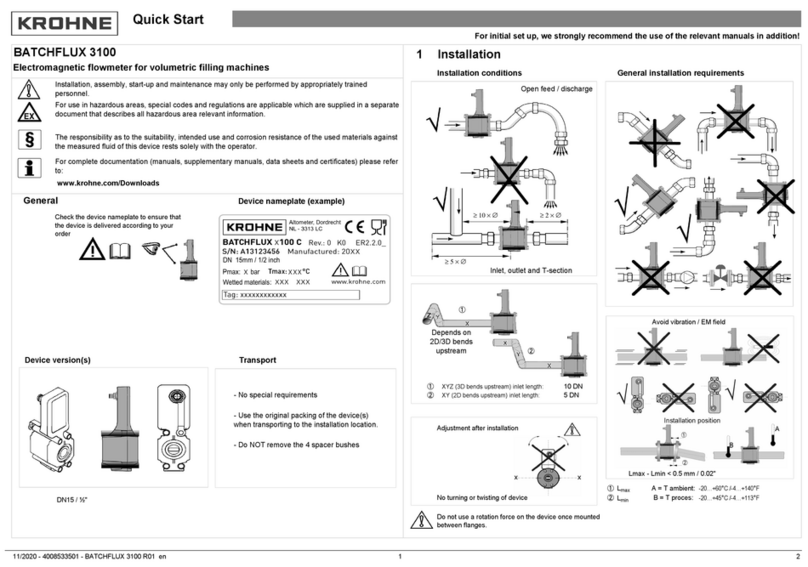 KROHNE BATCHFLUX 3100 quick start