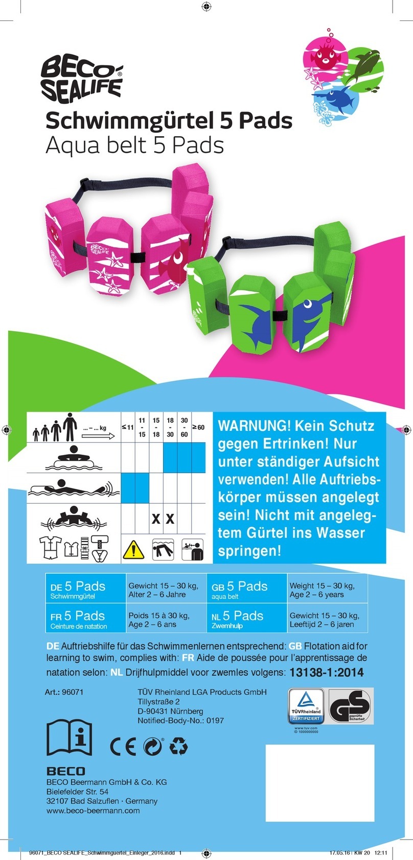 Beco SEALIFE 96071 quick start guide