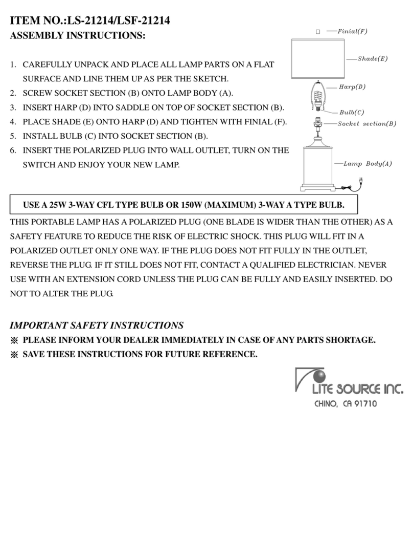 Lite Source LS-21214 Assembly instructions
