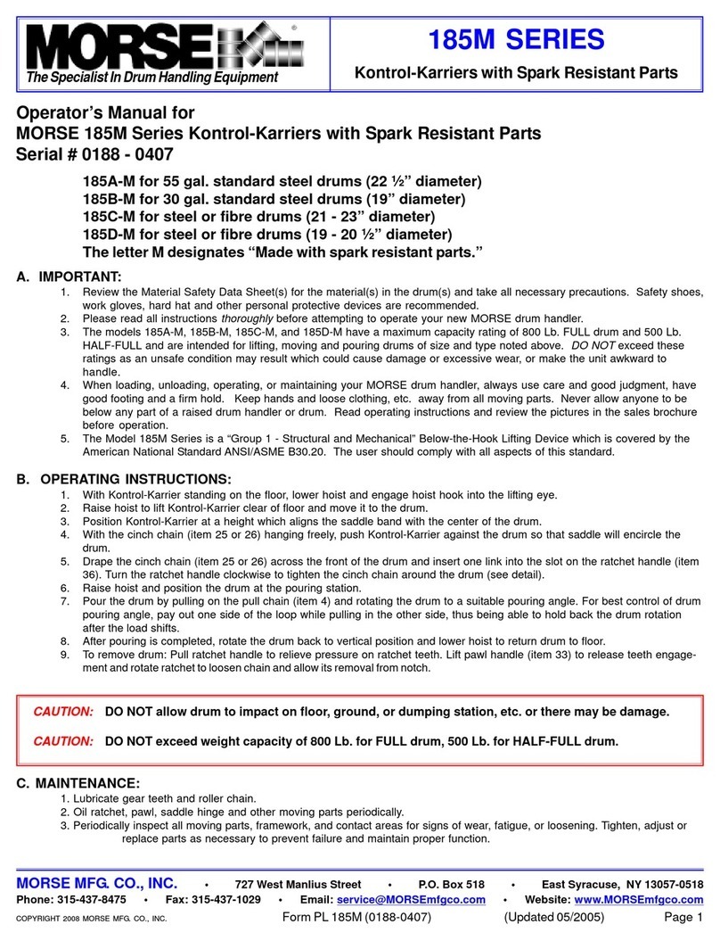 morse 185M Series Operator's manual