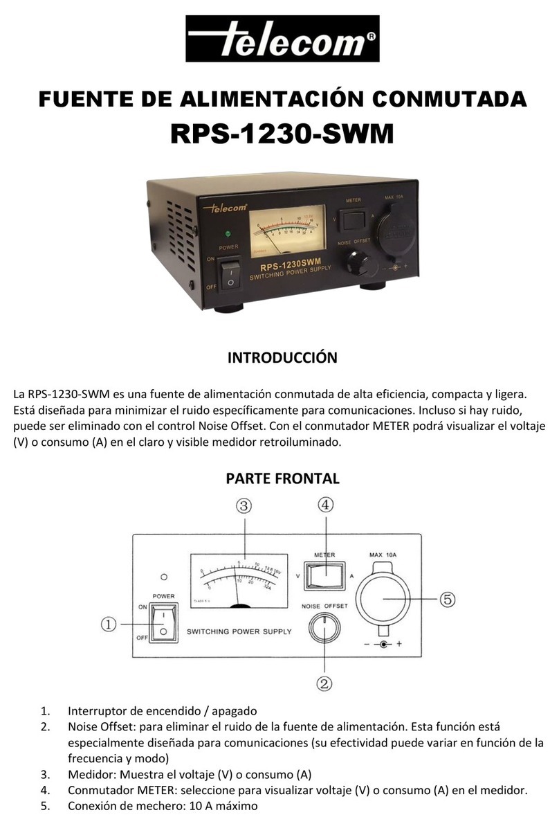 Telecom RPS-1230-SWM quick start guide
