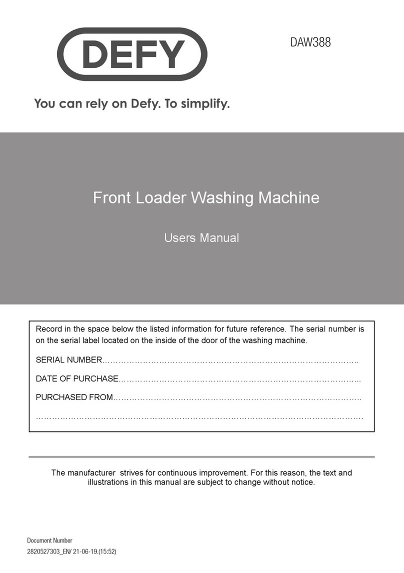 Defy DAW388 User manual Defy DAW388 User manual