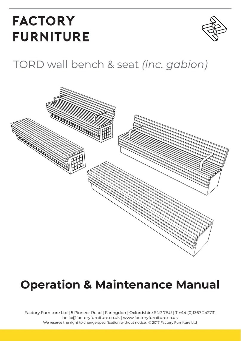 Factoryfurniture TORD Wall Bench & Seat Manual