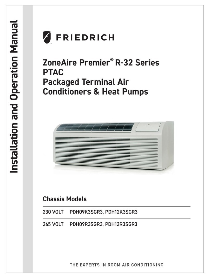 Friedrich ZoneAire Premier PDH09K3SGR3 User manual