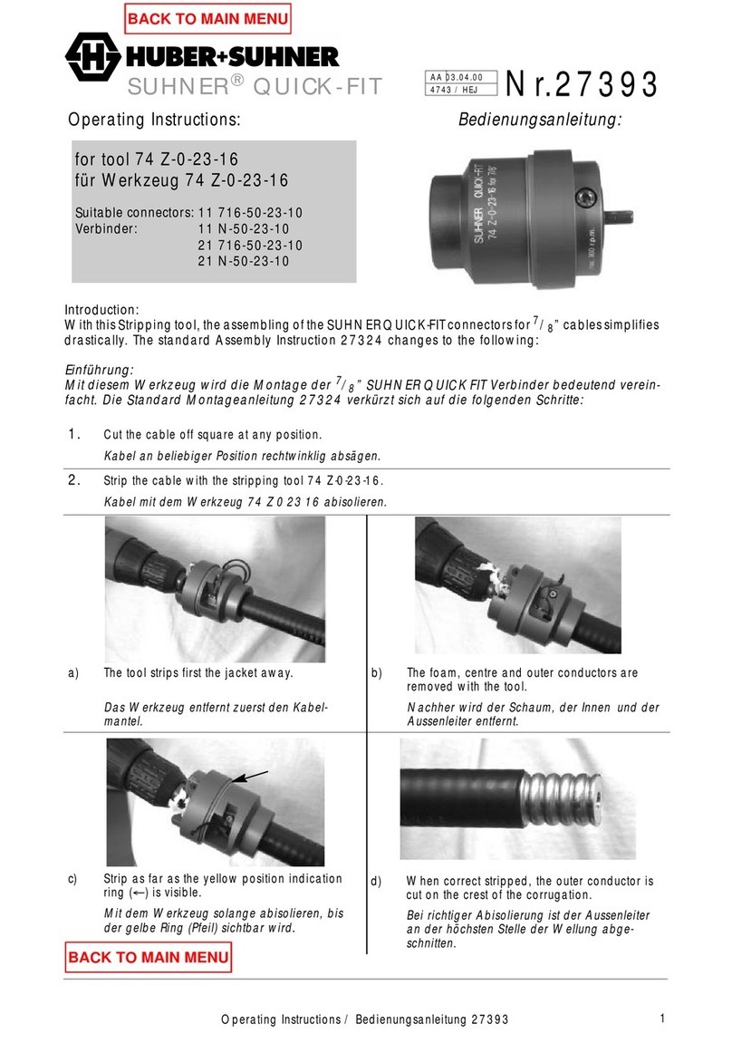 HUBER+SUHNER 74 Z-0-23-16 operating instructions