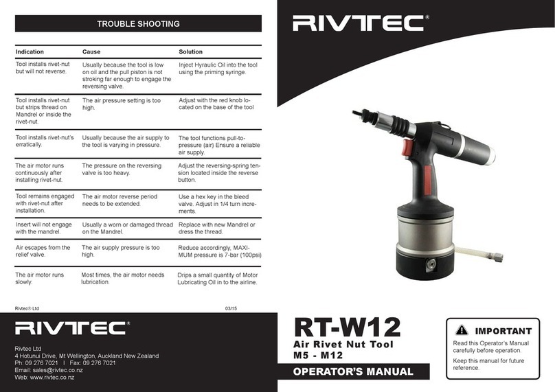 Rivtec RT-W12 Operator's manual