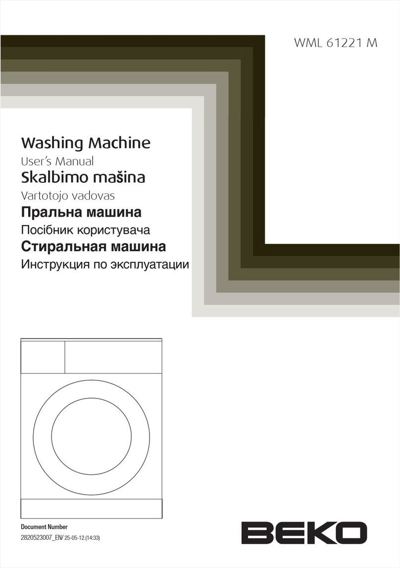 Beko WML 61221 M User manual Beko WML 61221 M User manual