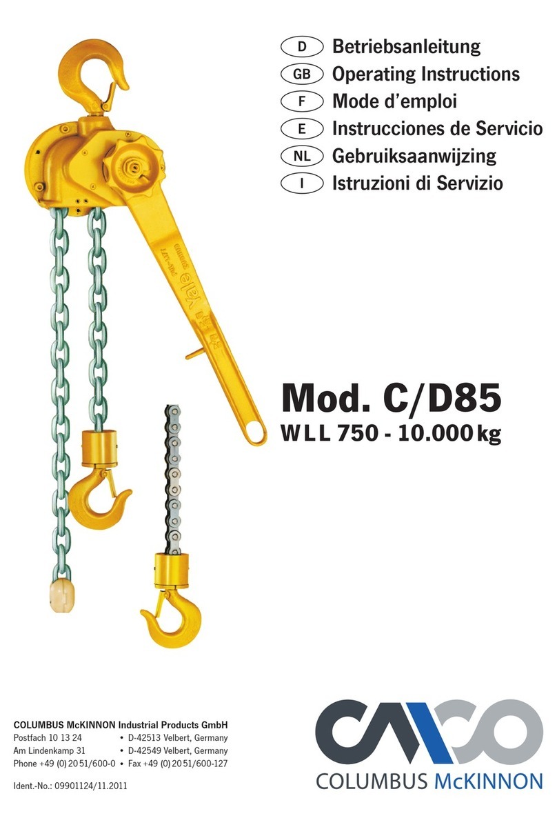 Columbus McKinnon C/D85 operating instructions