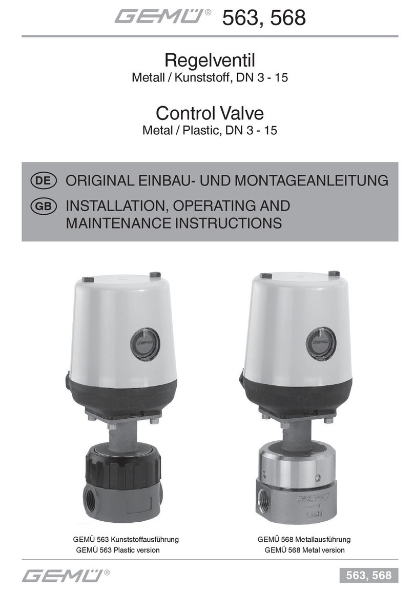 GEM 563 Installation, Operating and Maintenance Instructions for the Installer and the User