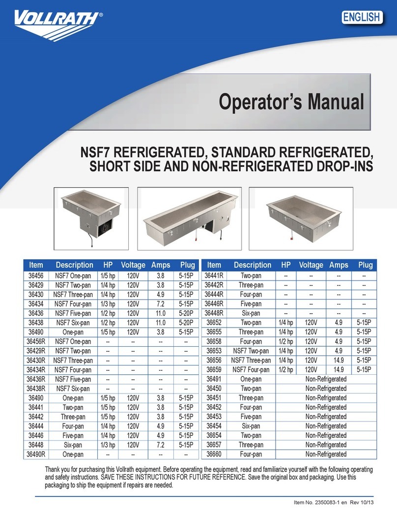 Vollrath 36456 User manual Vollrath 36456 User manual