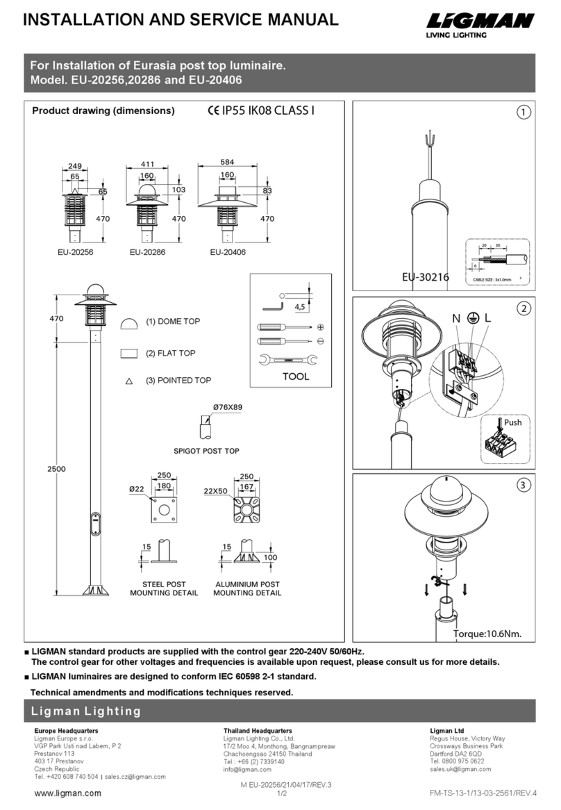 LIGMAN EU-20256 Installation and service manual