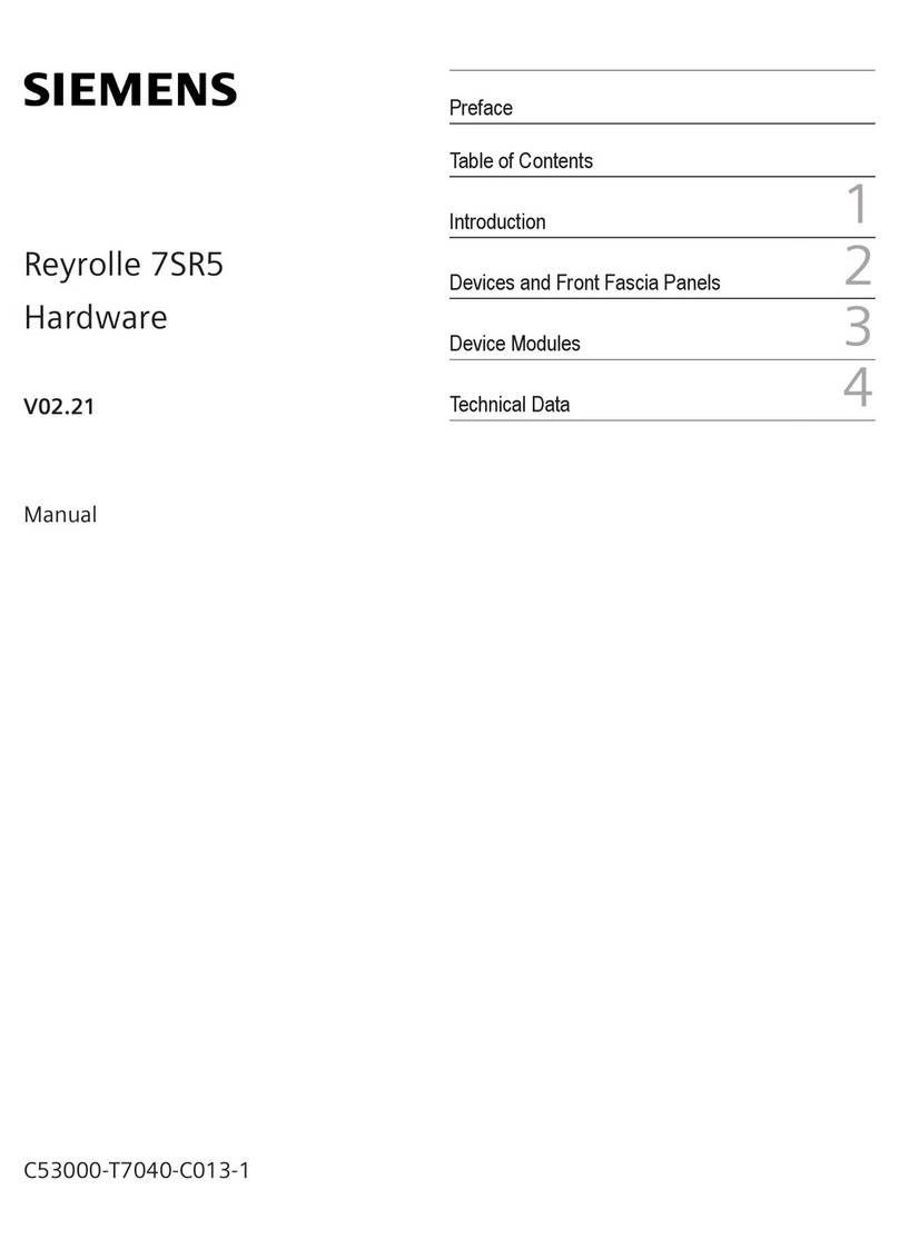 Siemens Reyrolle 7SR5 User manual