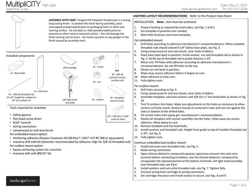 Landscape Forms MultipliCITY Path Light User manual