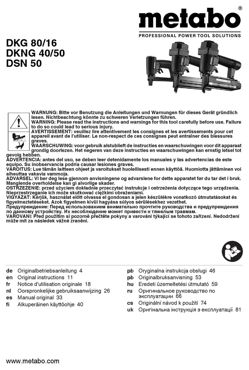Metabo DKG 80/16 Original instructions