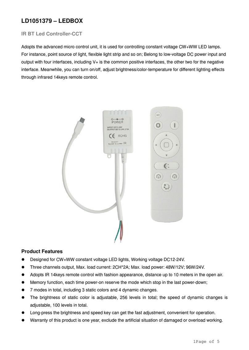 LEDBOX HX-IRBT001-CCT quick start guide