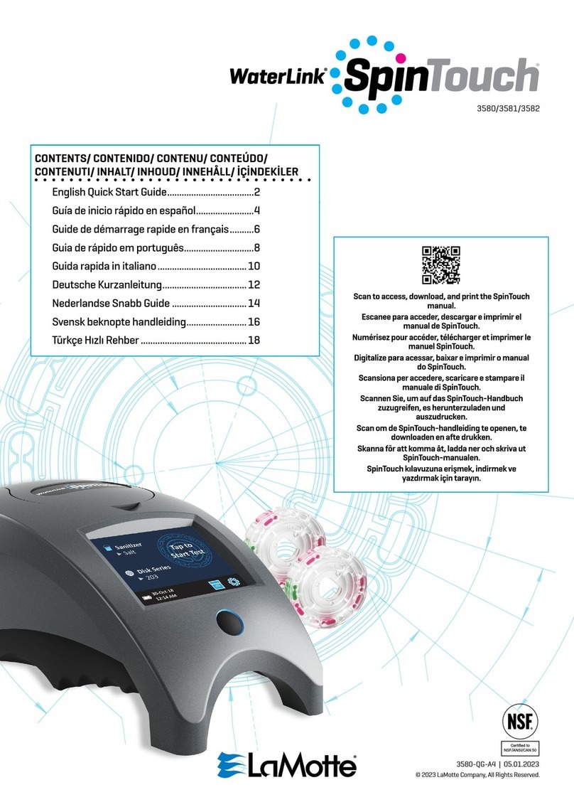 LaMotte WaterLink Spin Touch User manual