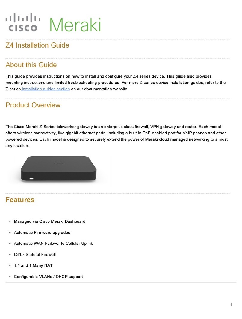Cisco MERAKI Z4 installation guide