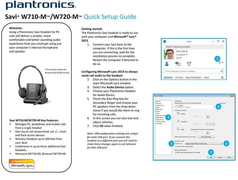 Plantronics Savi W720-M User manual Plantronics Savi W720-M User manual