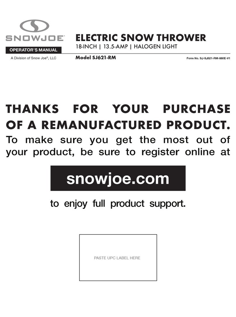 SNOWJOE SJ621RM User manual