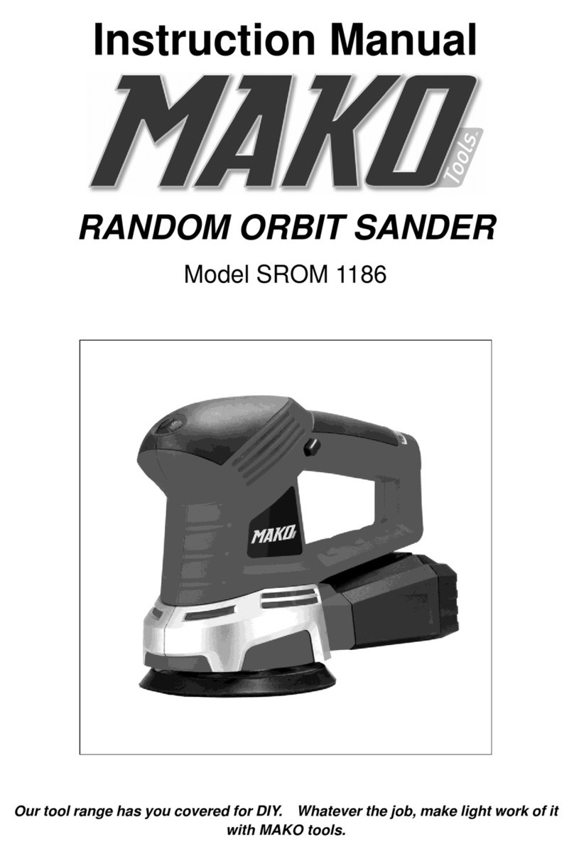MAKO TOOLS SROM 1186 instruction manual