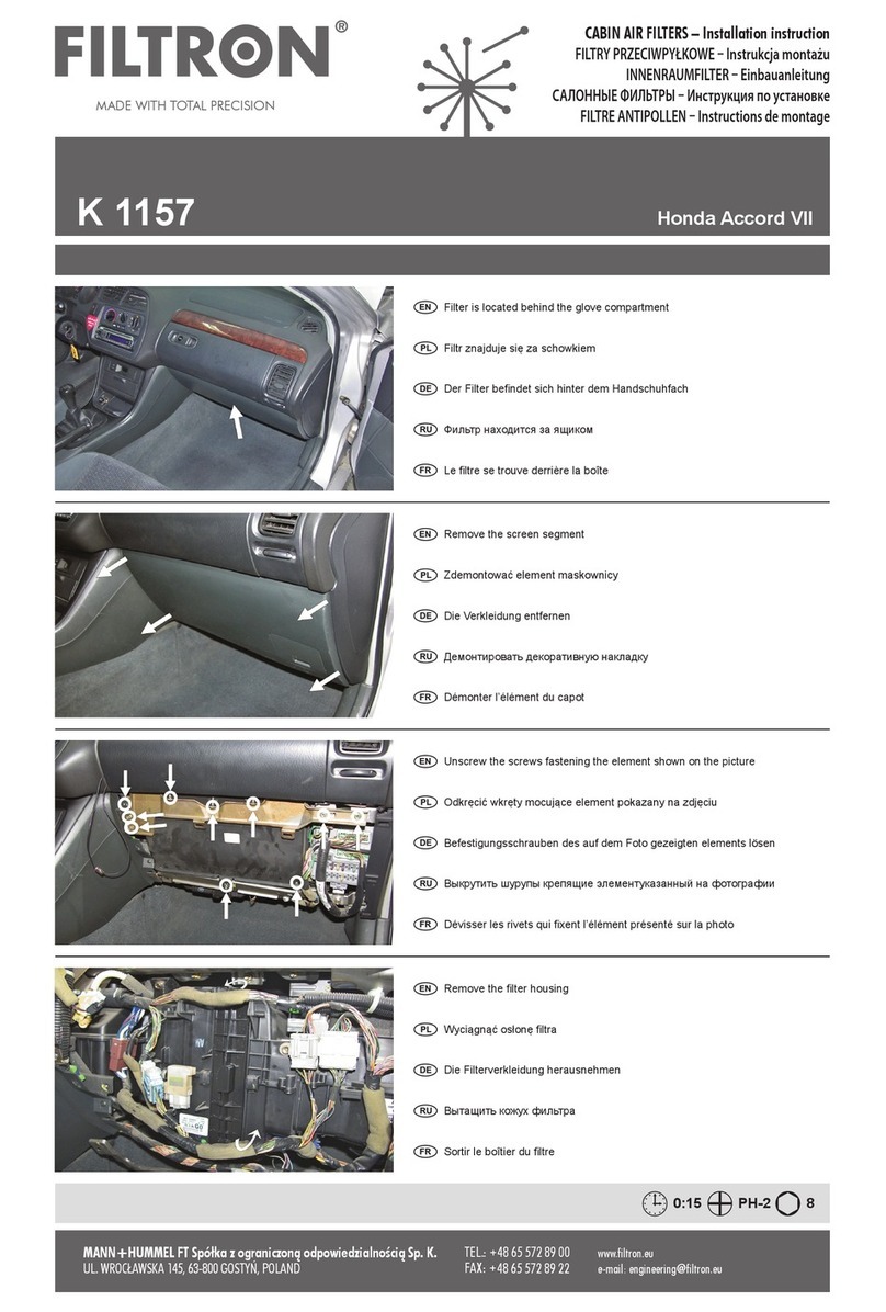 FILTRON K 1157 installation instructions