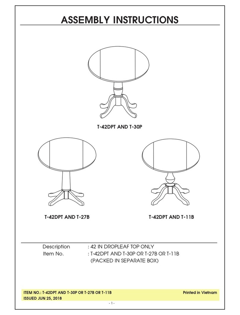 Whitewood Industries T-42DPT Assembly instructions