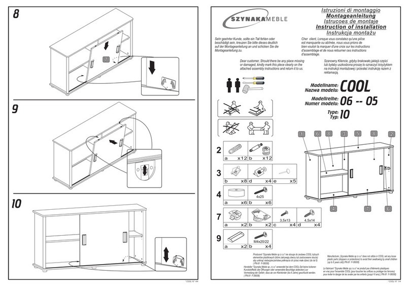 Szynaka Meble COOL 10 Instructions of installation