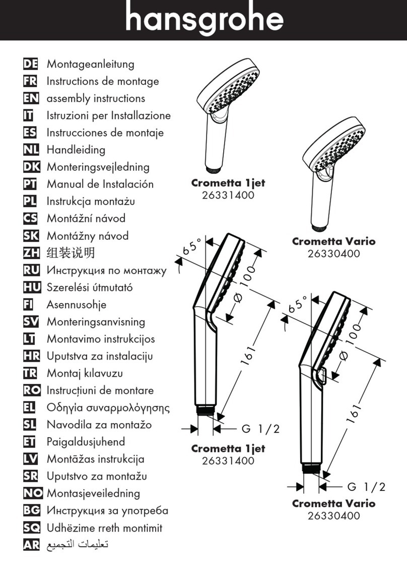 Hans Grohe Crometta Vario 26330400 Assembly instructions Hans Grohe Crometta Vario 26330400 Assembly instructions