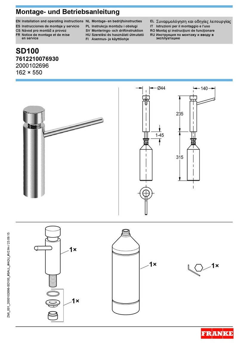 Franke SD100 User manual