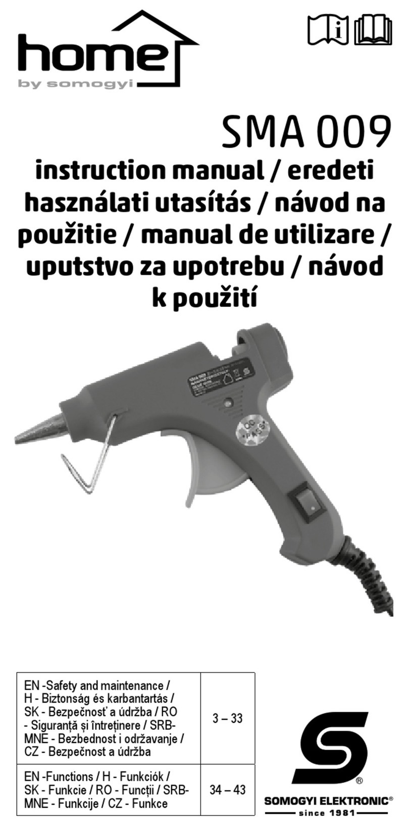 Somogyi home SMA 009 instruction manual Somogyi home SMA 009 instruction manual