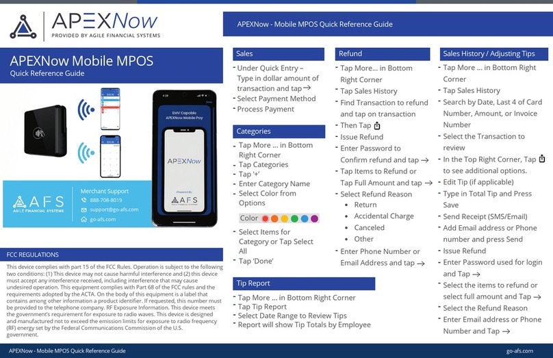 AFS APEXNow Mobile MPOS Quick reference guide