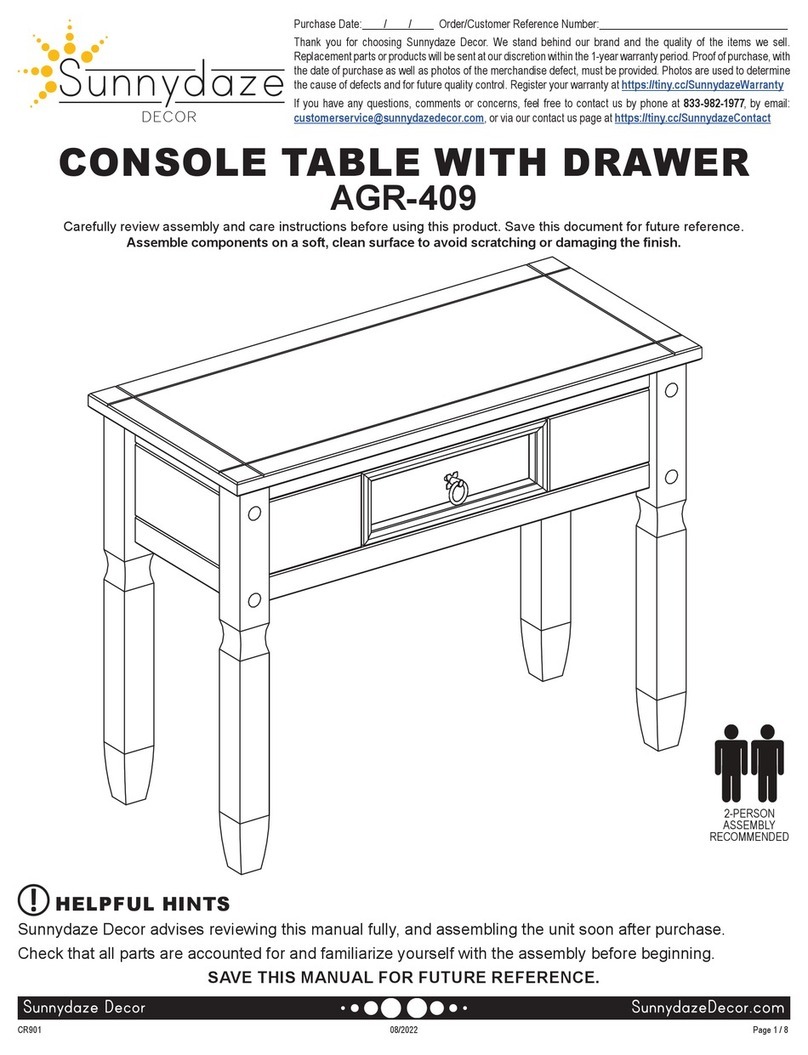 Sunnydaze Decor AGR-409 manual