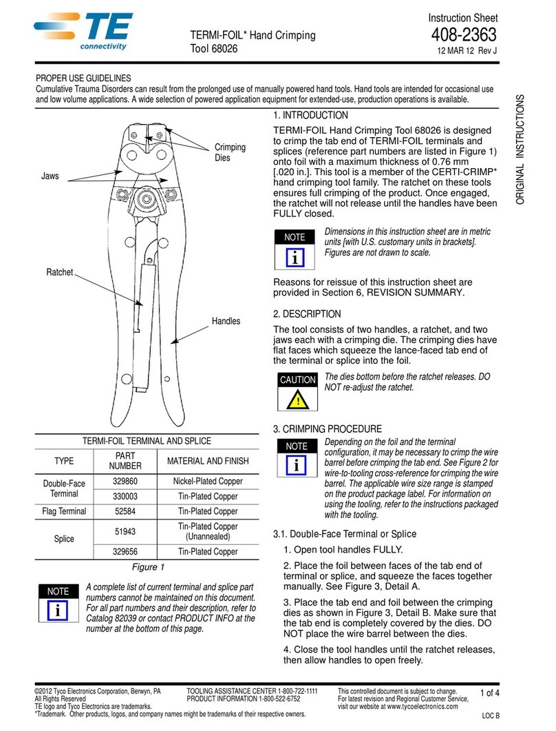 TE Connectivity TERMI-FOIL 68026 instruction sheet TE Connectivity TERMI-FOIL 68026 instruction sheet