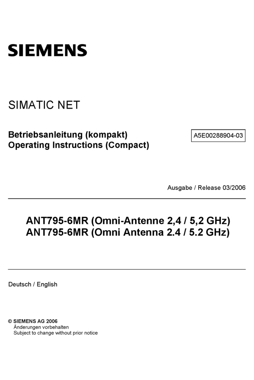 Siemens SIMATIC NET ANT795-6MR User manual Siemens SIMATIC NET ANT795-6MR User manual