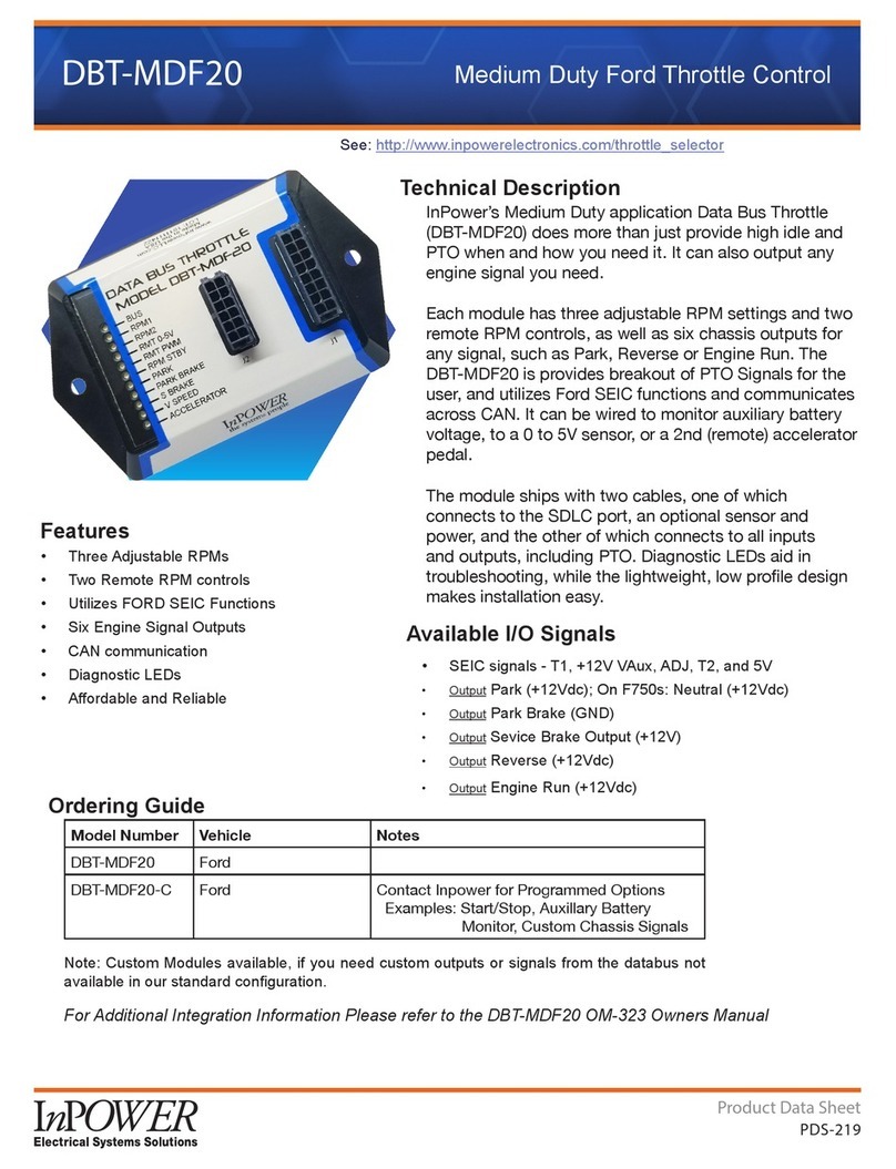 InPOWER DBT-MDF20 User manual