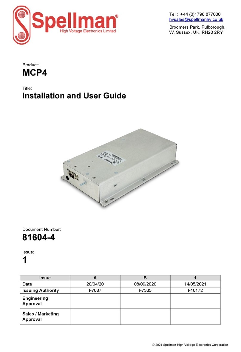Spellman MCP4 User manual