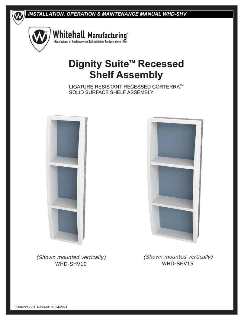 Whitehall Manufacturing Dignity Suite WHD-SHV10 Installation, operation & maintenance manual