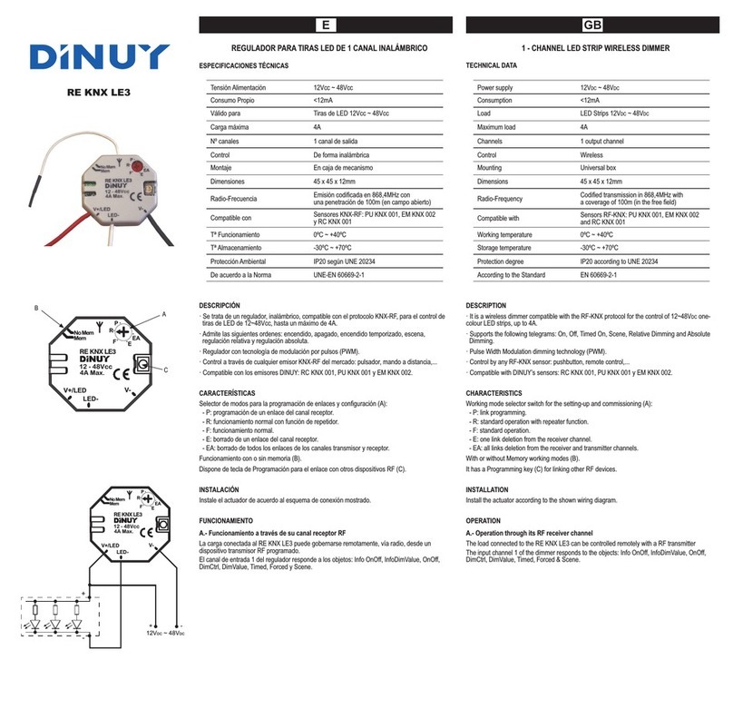 DINUY RE KNX LE3 quick start guide DINUY RE KNX LE3 quick start guide