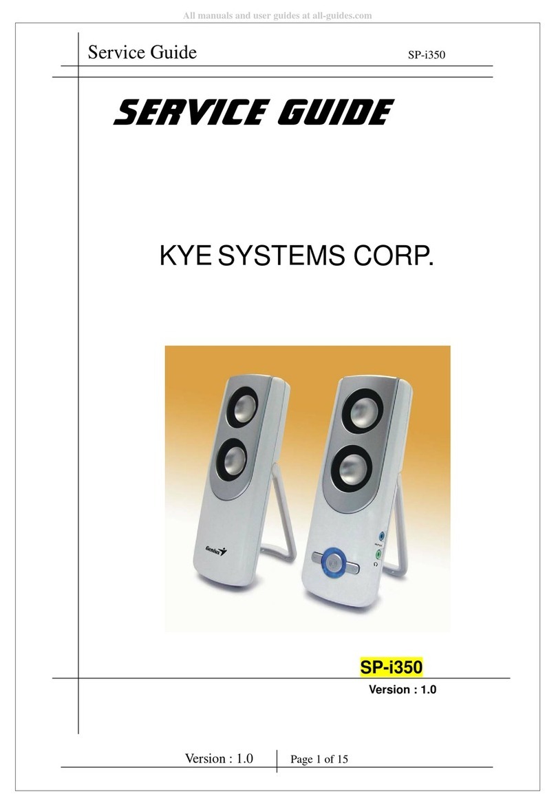Genius KYE Systems SP-i350 Service manual