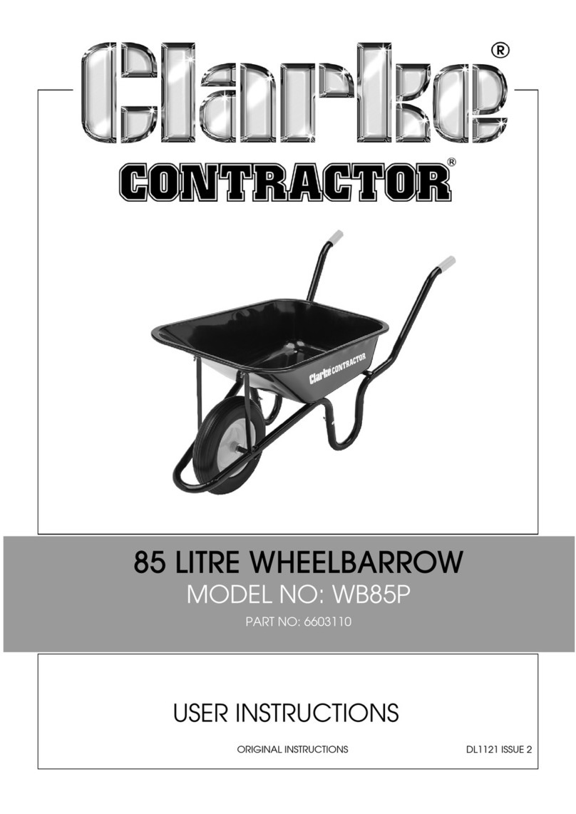 Clarke CONTRACTOR WB85P User instructions