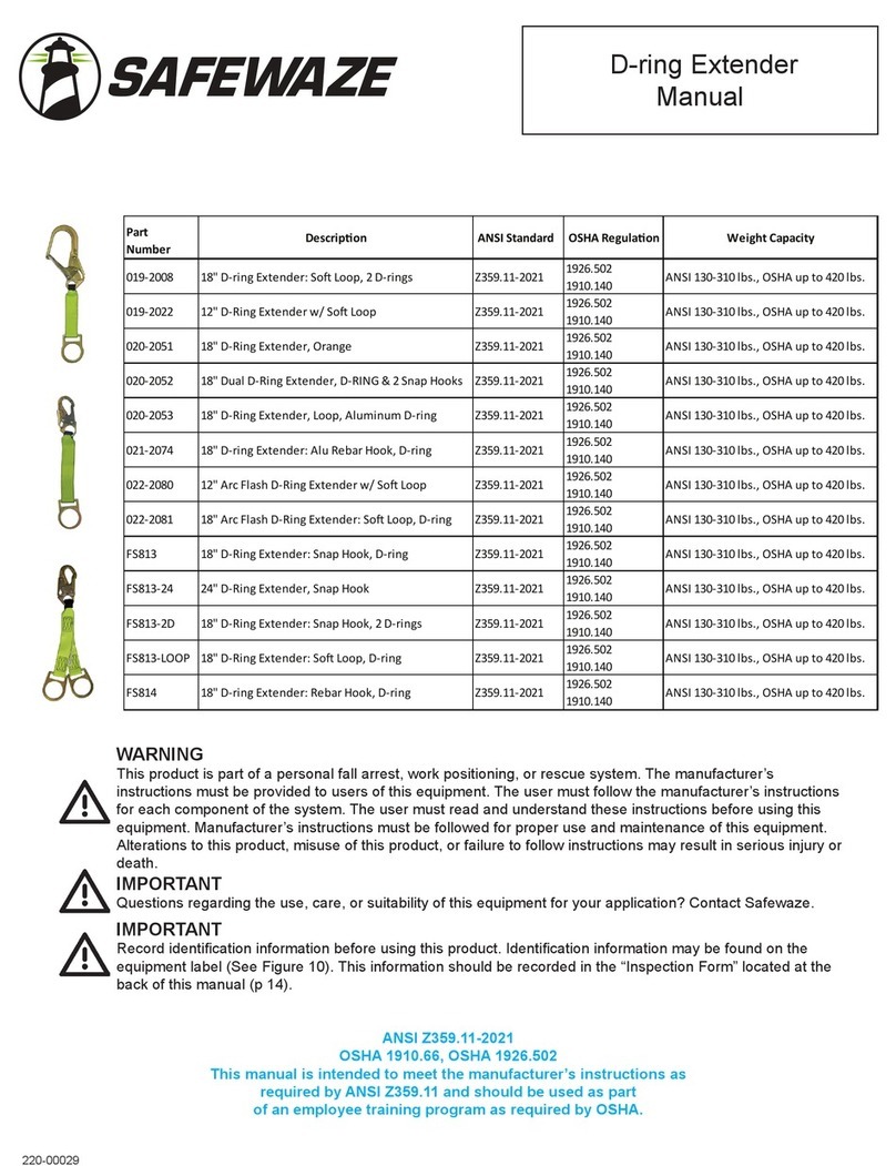 SafeWaze 019-2008 manual