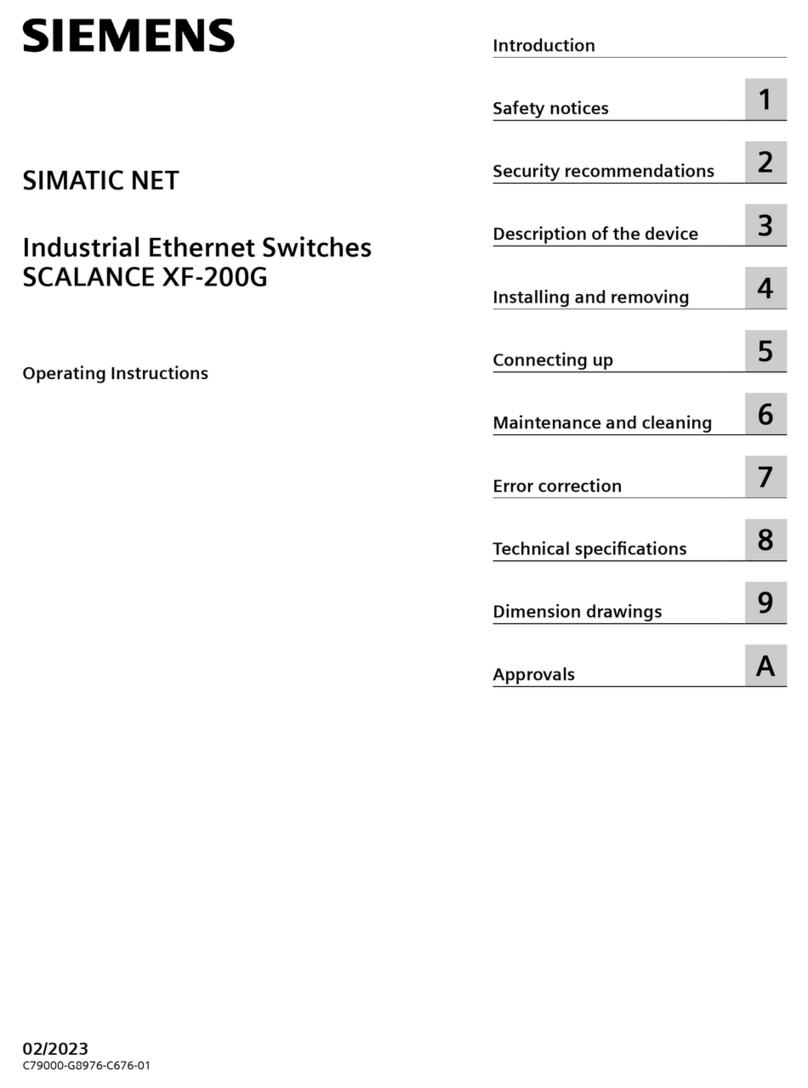 Siemens SIMATIC NET SCALANCE XF-200G User manual