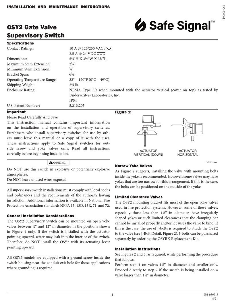 Safe Signal OSY2 Installation and maintenance instructions