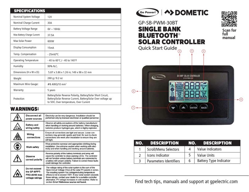 Dometic Go Power! GP-SB-PWM-30BT User manual