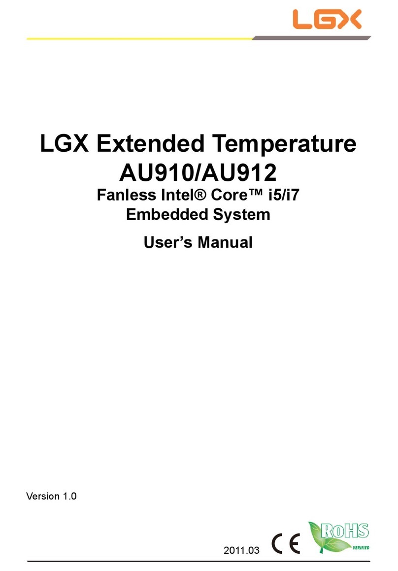 LGX Extended Temperature AU910 user manual