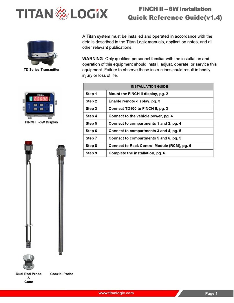 Titan Logix TD100 installation quick reference guide